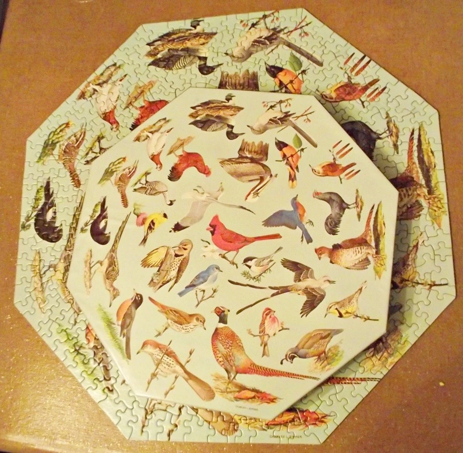 Rompecabezas octágono Springbok 1973 State Birds Ripper COMPLETO sin usar Foto 1 de 4