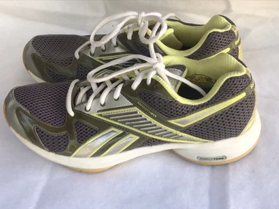 Reebok Zapatos Mujer 8.5 Simply Tone Zapatillas de Entrenamiento Atlético Gris Amarillo Malla Foto 1 de 4