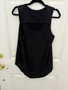 Lululemon Sculpt Tank 12 Damen ärmellos offener Rücken Mesh schwarz TOP! - Bild 1 von 5