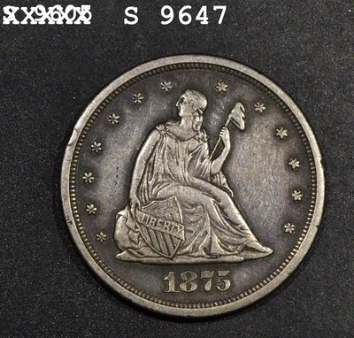 1875-S Liberty Seated Twenty Cent Piece "AU" *Free S/H After 1st Item* - Image 1 of 2