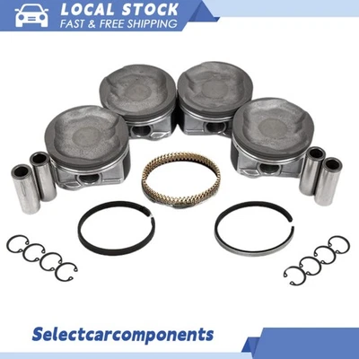 4pcs Piston Rings Kit Set For 05-16 Toyota Tacoma 2.7L DOHC 16V 2TRFE Engine Foto 1 de 4
