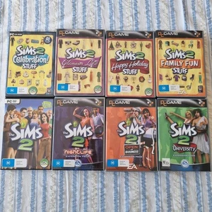 The Sims 2, PC Video Game Lot Bundle + Booklets, 2 Discs Expansion Pack 05 - 07 - Picture 1 of 9