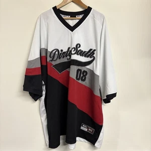 Vintage Streetwear Mens 4XL Spell Out Script Dirty South Knit T-Shirt Polyester - Picture 1 of 4