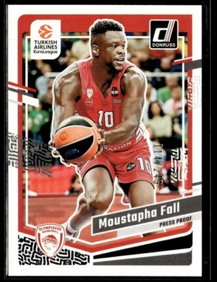 L57,375 - 2023-24 Donruss EuroLeague Press Proof Purple #123 Moustapha Fall /249 - Image 1 of 2