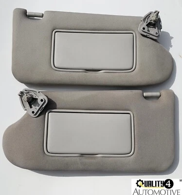 Nissan Altima 2013-2018 OEM Driver & Passenger Side Gray Cloth LH RH Sun Visors - Image 1 of 3