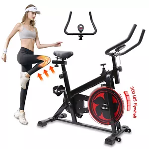 Indoor Cycling Bike Fitness Stationary Bike Exercise Bike w/Upgraded Seat 300lbs - Picture 1 of 13