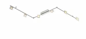 LED Deckenleuchte Spotleiste Cholet Nickel Matt 6flg. 1800lm Strahler 180x14,5cm - Bild 1 von 5