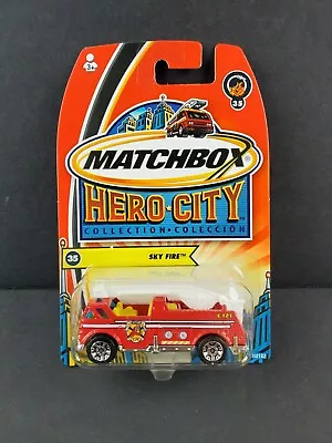 Matchbox 2004 Hero City Sky Fire Bucket Truck Red #35 Mattel H0182 RARE - NEW - Image 1 of 4