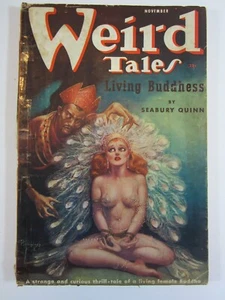 Weird Tales, November 1937 GD/VG Great Brundage Living Buddhess Cover Art! - Picture 1 of 4