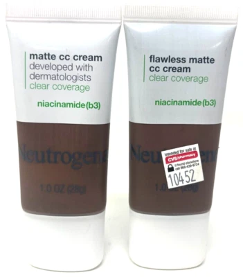(2) Neutrogena Matte CC Cream Sealed 1.0 oz Each 10.0 - Sienna - Image 1 of 3
