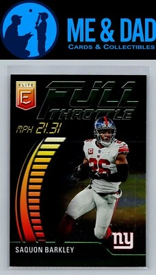 2023 Donruss Elite #FT-SB Saquon Barkley Full Throttle Green - Image 1 of 2