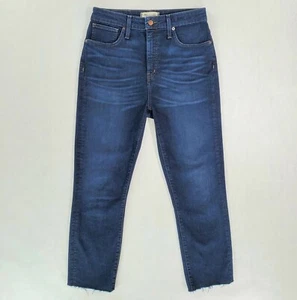 Madewell Jeans donna vita alta skinny orlo grezzo elasticizzato blu demin tg. 28 - Foto 1 di 10