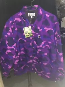 BAPE A Bathing Ape Purple Camo Jacket Medium Brand New With Tags *AUTHENTIC* - Picture 1 of 16