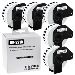 5Rolls 1.1"x100' Permanent Frame DK-2210 for Brother QL Continuous Label Printer - Picture 1 of 12