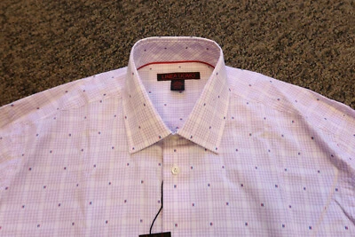 Nueva camisa con botones Linea Uomo para hombre - 15,5 32/33 - púrpura/blanco Foto 1 de 2