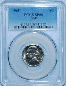 1965 PCGS SMS MS66 SP66 Jefferson Nickel - Picture 1 of 2