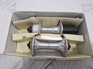 Vintage Shimano Sante 5000 7 Speed Bicycle Hubs Front & Rear Bike Set 36H NOS - Picture 1 of 8