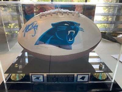 Luke Kuechly Autographed Carolina Panthers Logo Football /JSA - Image 1 of 4