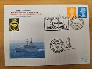 2007 HMS CORNWALL SIGNED COVER LIMITED EDITION Au - Picture 1 of 1