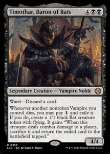 *MtG: 2x TIMOTHAR, BARON OF BATS - Commander: The Lost Caverns of Ixalan Mythic* - Bild 1 von 1