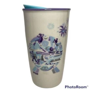 Taza de viaje de cerámica retirada Starbucks Coffee 2019 Disney Epcot tapa vaso nueva con etiquetas - Imagen 1 de 8