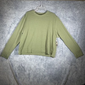 Avia Women's Olive Green Textured Long Sleeve Tee Thumbholes Size XXXL - Picture 1 of 17