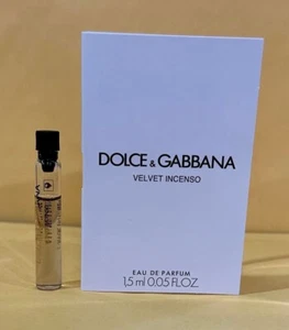 1 Vial DOLCE & GABBANA VELVET INCENSO for Men Eau De Parfum Splash 0.05 oz 1.5ml - Picture 1 of 1
