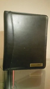 Franklin Quest 1,5" 7 Ring ORDNER schwarz Anilin LEDER Reißverschluss rund Planer organisieren - Bild 1 von 12