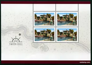 2003 Swan Hill Pyap Murray River Shipping Minisheet Block Stamps Mint Australia - Picture 1 of 1