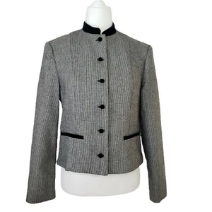 rrrruss Vintage Blazer Womens Black White Houndstooth Jacket Union Tag - Bild 1 von 12