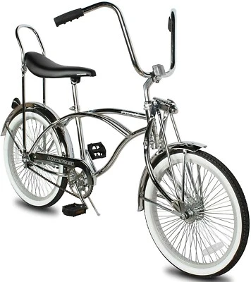Micargi Prince Classic Lowrider Beach Cruiser Bike, Chrome Bike Springer Fork - Image 1 of 4