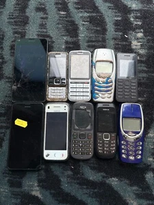 Job Lot 206 - 10x Untested Mixed Nokia Faulty Mobile Phones Spares Repairs - Photo 1 sur 2
