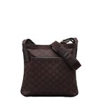 Gucci #5 Gg Canvas Shoulder Bag 293572 Brown Canvas Leather