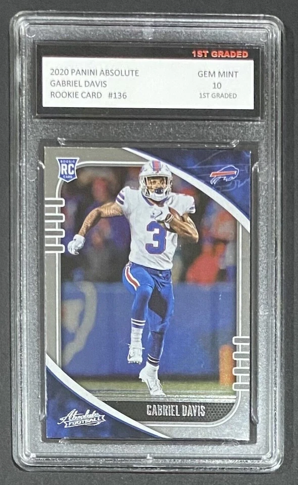 2020 PANINI ABSOLUTE GABRIEL DAVIS 1ST GRADED 10 ROOKIE CARD BILLS #136 RC 🔥 - Image 1 of 1