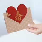 Creative Paper Greeting Cards Party Favors Spring Festival Blessing Wish Card