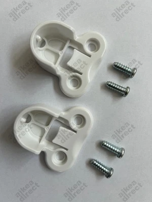 Ikea Pax Rail 2 brackets 4 screws white, Part # 130527, 100325 - NEW USA shipped