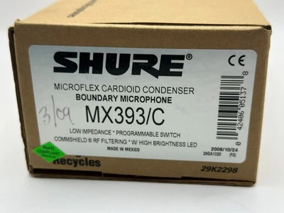 Shure MX393/C Microflex Cardioid Condenser Boundary Omnidirectional Microphone - Image 1 of 4