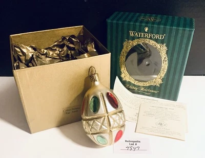 Waterford COLEEN Holiday Heirlooms huevo adorno en caja 2000 #115990 Foto 1 de 4