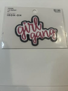 Girl Gang Rosa Patch Bestickt Bügelbild Neu Versiegelt - Bild 1 von 3