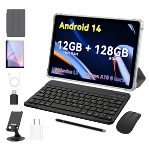 Android 14 Tablets, 128GB und 12GB, 10 Zoll Tablet.Octa Core, 1280x800 IPS, T... - Bild 1 von 6