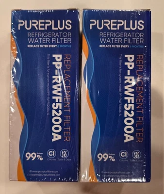 Two 2 PUREPLUS PP-RWF5200A Replacement Filter GE XWF Refrigerator (NEW Sealed) - Image 1 of 3