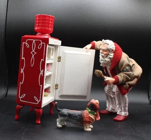 Possible Dreams Clothtique "Midnight Raid" #15218 Santa Fridge Dog Adorable 2003 - Picture 1 of 5
