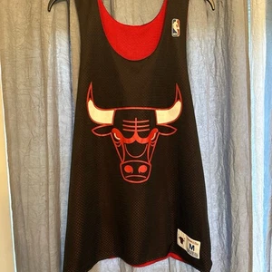 Chicago Bulls Mitchell & Ness Men's Medium Reversible Black/Red Jersey Tank NBA - Picture 1 of 6