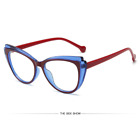 Women Tr90 Blue Light Blocking Cat Eye Eyeglasses Clear Lens Glasses Frames 2024