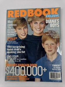 Redbook 2001 MAGAZINE Exclusive PRINCESS DI DIANA & Boys Prince William & Harry - Picture 1 of 6