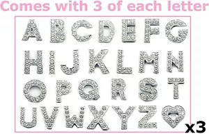 80 Rhinestone Letters A-Z Alphabet Words for DIY Jewlery 10mm Crystal - Picture 1 of 5