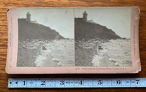 Antique Stereoview Souris PEI Canada Lighthouse Prince Edward Island Rare Image - Picture 1 of 4
