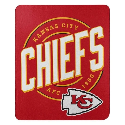 KANSAS CITY CHIEFS NFL 50"X60" CAMPAIGN FLEECE THROW BLANKET FREE SHIPPING Cover