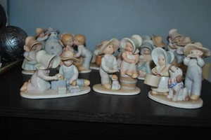 Estatuilla de colección obra maestra del círculo de amigos S/3 niño niña perro/cachorro - Imagen 1 de 6