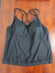 Athleta Swimming Suit Top Women's Size 40D Wired Bra Build In Black NEW - Picture 1 of 20